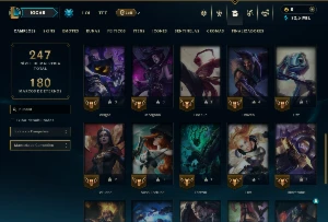 Ouro 2 com 40 Champs e 12 Skins - League of Legends LOL