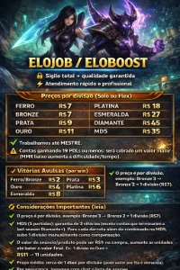 Elojob / Eloboost LOL — Melhor Custo-Benefício (Solo/Flex) - League of Legends