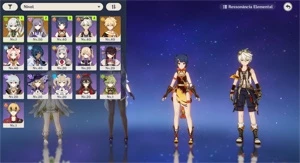 AR34 - Nahida + Sonhos + Keqing + Harpa + Baculo Areias - Genshin Impact