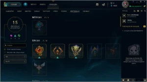 Conta lol platina 3 139 skins todos os champions exceto neko - League of Legends
