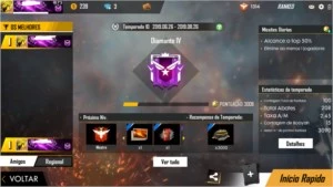 Conta FreeFire Diamante 4 - Free Fire