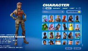 Fortnite com ikonik, renegade e muitas outras skins