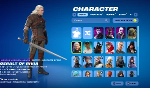Fortnite com ikonik, renegade e muitas outras skins