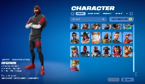 Fortnite com ikonik, renegade e muitas outras skins