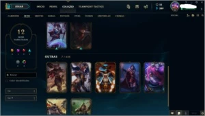 CONTA SMURF LOL PLATINA 4 75% DE WIN RATE| SKIN MÍTICA - League of Legends