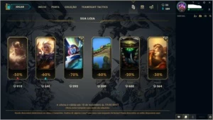 CONTA SMURF LOL PLATINA 4 75% DE WIN RATE| SKIN MÍTICA - League of Legends