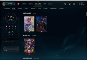 Conta LOL D2 50 PDL , 93 Campeões , 123 Skins - League of Legends