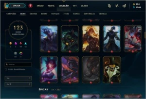 Conta LOL D2 50 PDL , 93 Campeões , 123 Skins - League of Legends