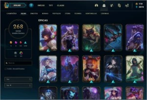 Conta League of Legends+Pontos de Prestigio+5 Skins Ultimate LOL