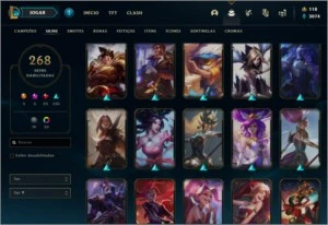 Conta League of Legends+Pontos de Prestigio+5 Skins Ultimate LOL