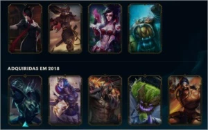 Conta lvl 206, 55 skins ativas - League of Legends LOL