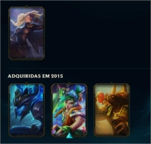 Conta lvl 206, 55 skins ativas - League of Legends LOL