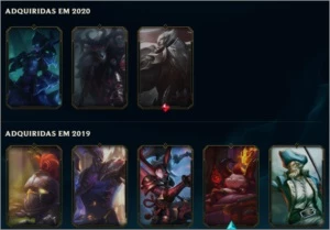 Conta lvl 206, 55 skins ativas