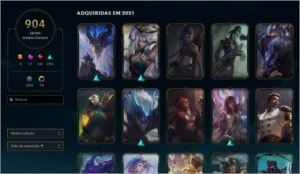 Conta Lol - 890 Skins, 163 emotes, 45 sentinelas e 78 cromas - League of Legends