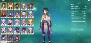 AR 55 6 Char 5* + 4 Armas 5* - chars Full Build - Genshin Impact