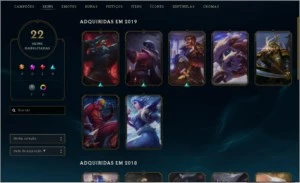 Conta LeagueOfLegends Platina 4 - League of Legends LOL