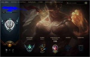 Conta LeagueOfLegends Platina 4 - League of Legends LOL