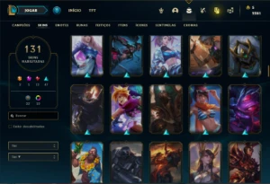 Conta Unranked com 115 Champs e 131 Skins ( MAIN MID ) - League of Legends LOL
