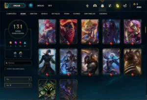 Conta Unranked com 115 Champs e 131 Skins ( MAIN MID ) - League of Legends LOL