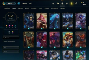 Conta Unranked com 115 Champs e 131 Skins ( MAIN MID ) - League of Legends LOL