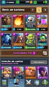 CONTA CLASH ROYALE - NIVEL 9 - 2 LENDARIAS - ARENA 8 - 55/62