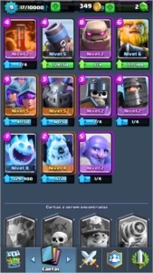 CONTA CLASH ROYALE - NIVEL 9 - 2 LENDARIAS - ARENA 8 - 55/62