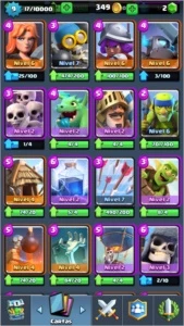 CONTA CLASH ROYALE - NIVEL 9 - 2 LENDARIAS - ARENA 8 - 55/62