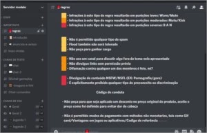 Servidor no discord organizado - Social Media