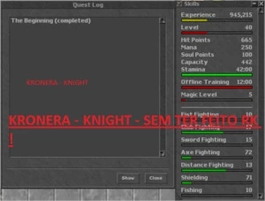 Knight lvl 40 / skills 72/71 / KRONERA / SEM TER FEITO RK - Tibia