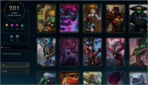 ContaLOL 200skins + Akali prestigio, Todos os campeões - League of Legends