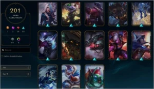 ContaLOL 200skins + Akali prestigio, Todos os campeões - League of Legends
