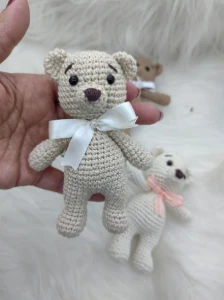 Trio de Mini Ursinho em Crochê - Amigurumi - Artesanato e Personalizados