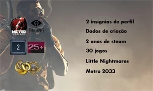 30 jogos, Perfil Especial Steam, Inativa Há Mais de 1 Ano