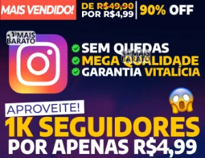 [Promoção] 1K Seguidores Instagram por apenas R$ 4,99 - Redes Sociais