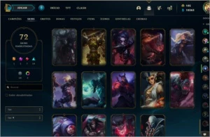 vendo conta 72skin 1 ultimate 1 mítica 7 épicas 14 lendárias - League of Legends LOL