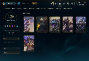 Platina 3 com TODOS os Champs e 136 Skins ( JG / TOP / MID ) - League of Legends LOL