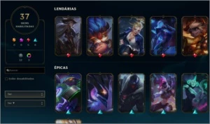 CONTA LOL: COM 37 SKINS - 87 CHAMPIONS - BORDA PLATINA - League of Legends