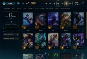 Unranked com 20 Champs e 5 Skins - League of Legends LOL