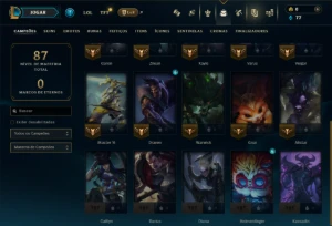 Unranked com 20 Champs e 5 Skins - League of Legends LOL