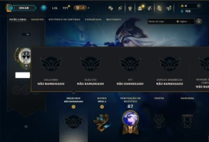 Unranked com 20 Champs e 5 Skins - League of Legends LOL