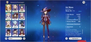 GENSHIN IMPACT - AR 40 - AST MONA + 50 Tiros + RESINA