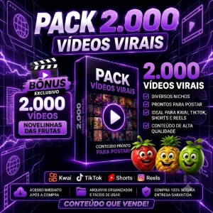 🔥 PACK 4.000 VÍDEOS PARA BOMBAR NAS REDES | 2 MIL VIRAIS + - Vídeos e Cortes Cortes Virais