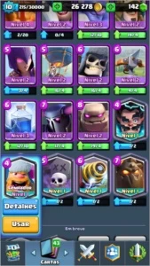 Conta clash royale + mudança de nome