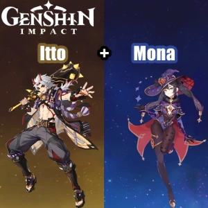 Conta Genshin Impact AR 5 com Itto e Mona