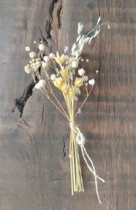 Mini Buquê Branco 10 cm - Kit com 10 Unidades - Artesanato e Personalizados