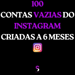 [PROMOÇÃO] 100 Contas antigas do instaram (vazias) - Redes Sociais