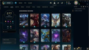 Conta LoL lv 495, Elo: Mestre, FULL campeões e 577 skins - League of Legends