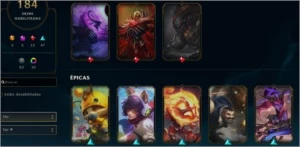 Conta LOL, Diamante 4, 182 Skins, Full Champion. - League of Legends
