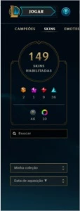 Conta LOL, platina S. Passada muita skin e full champ - League of Legends