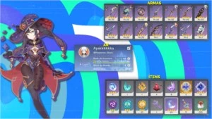 Ayaka + Venti + Keqing + Mona + Qiqi AR 45 - Genshin Impact